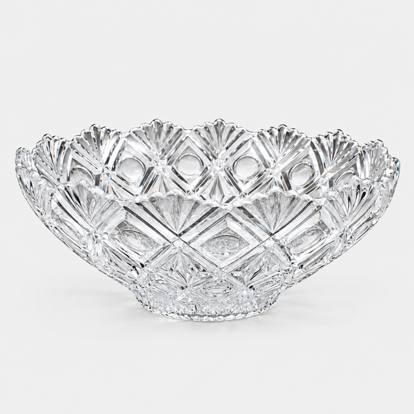 4 qt Crystal Cut Fruit Bowl