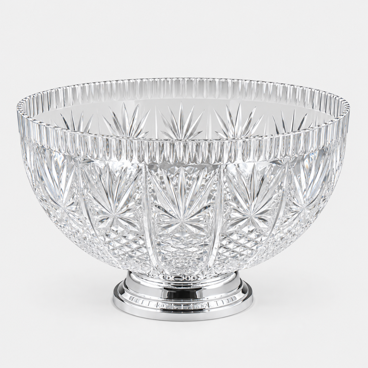 12 qt Crystal Cut Punch Bowl